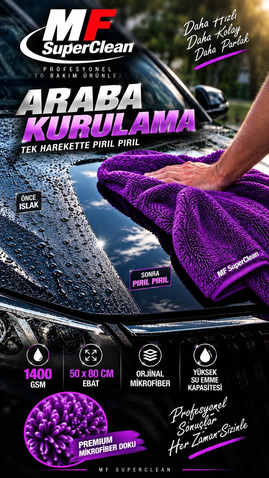SUPERCLEAN DUO  TWIST TOWEL  (50X80 CM ) (1400 GSM )