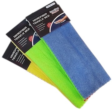 SUPERCLEAN  MİKROFİBER EKONOMİK 3’LÜ GENEL TEMİZLİK  220 GSM    ( 30 X 40 CM)