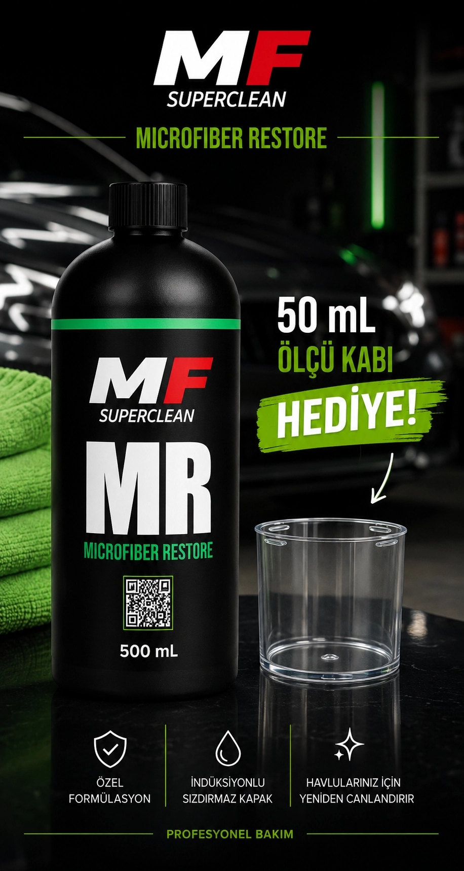 MİKROFİBER YIKAMA DETERJANI - MR RESTORE - 500 ML 