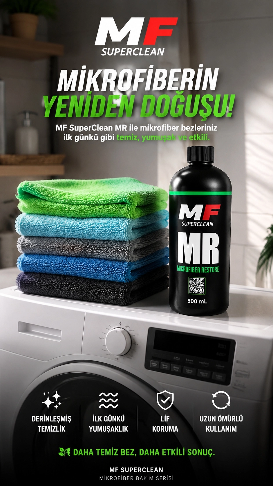 MİKROFİBER YIKAMA DETERJANI - MR RESTORE - 500 ML 