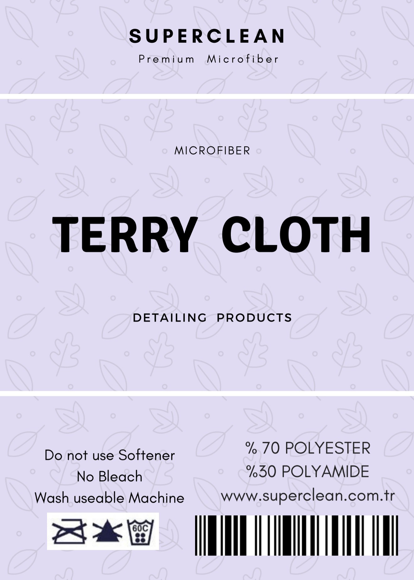 SUPERCLEAN  MİKROFİBER EKONOMİK 3’LÜ GENEL TEMİZLİK  220 GSM    ( 30 X 40 CM)