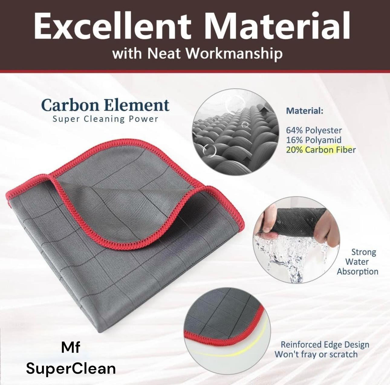 SUPERCLEAN  CARBON  GLASS -  KARBON CAM BEZİ - 400 GSM  -40X40 CM
